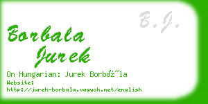 borbala jurek business card